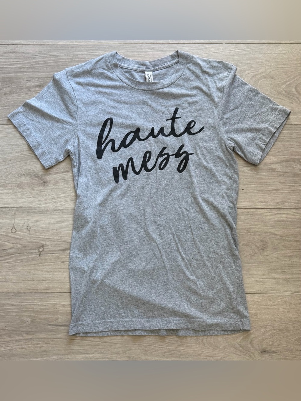 "haute mess" Grey Graphic Tee